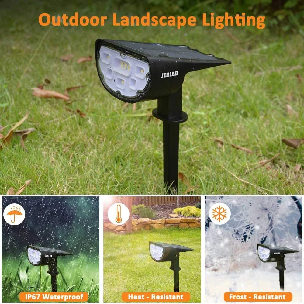 Brilliant White Light - Brighten Your Path: Solar Spotlights for Walkways 