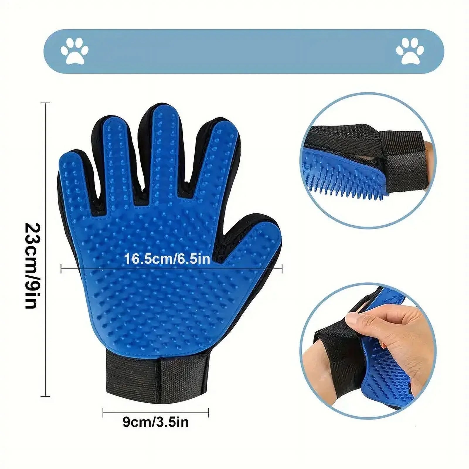 Gentle Pet Grooming Gloves - Effective Dog & Cat Hair Remover