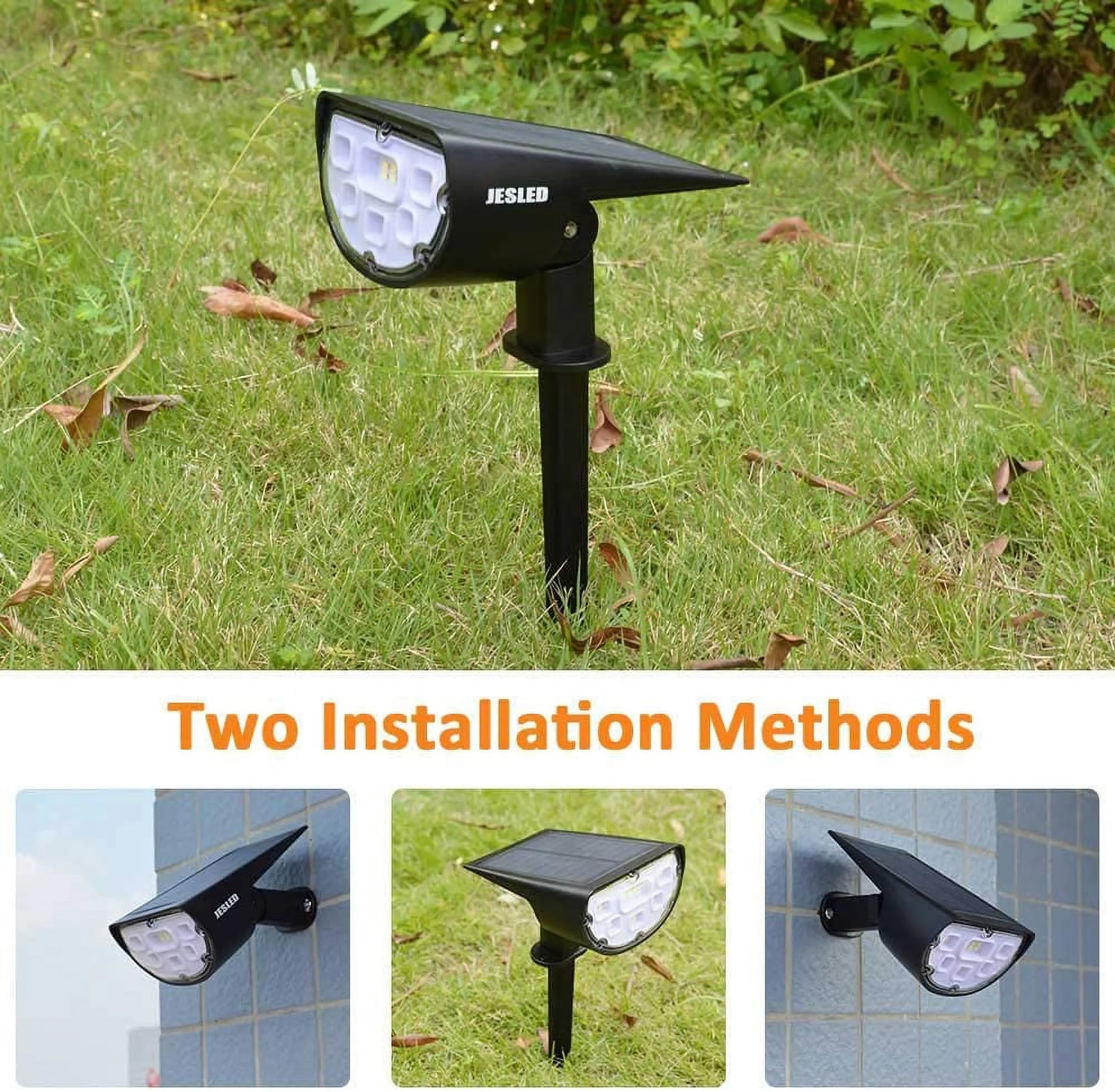 Brilliant White Light - Brighten Your Path: Solar Spotlights for Walkways 